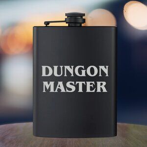 Personalized Dungeon Master Black Flask | RPG | Card Game | Flask | Gamer